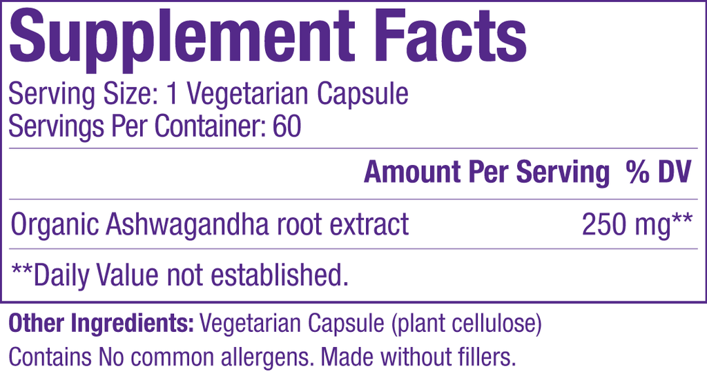 Ashwagandha, organic extract