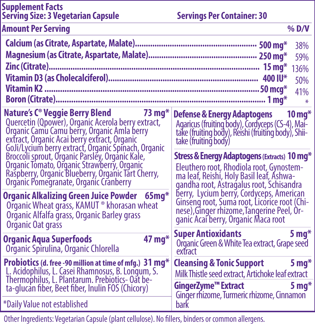 Earth's Blend-+Bone Booster CAL-MAG + Zinc + D + K2