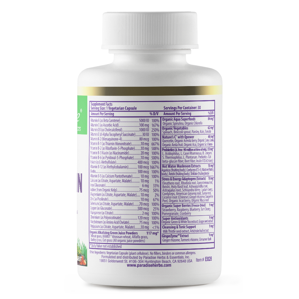 Earth's Blend Superfood Multivitamin With Iron