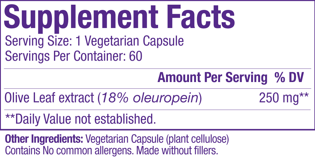 Olive Leaf 18% Oleuropein