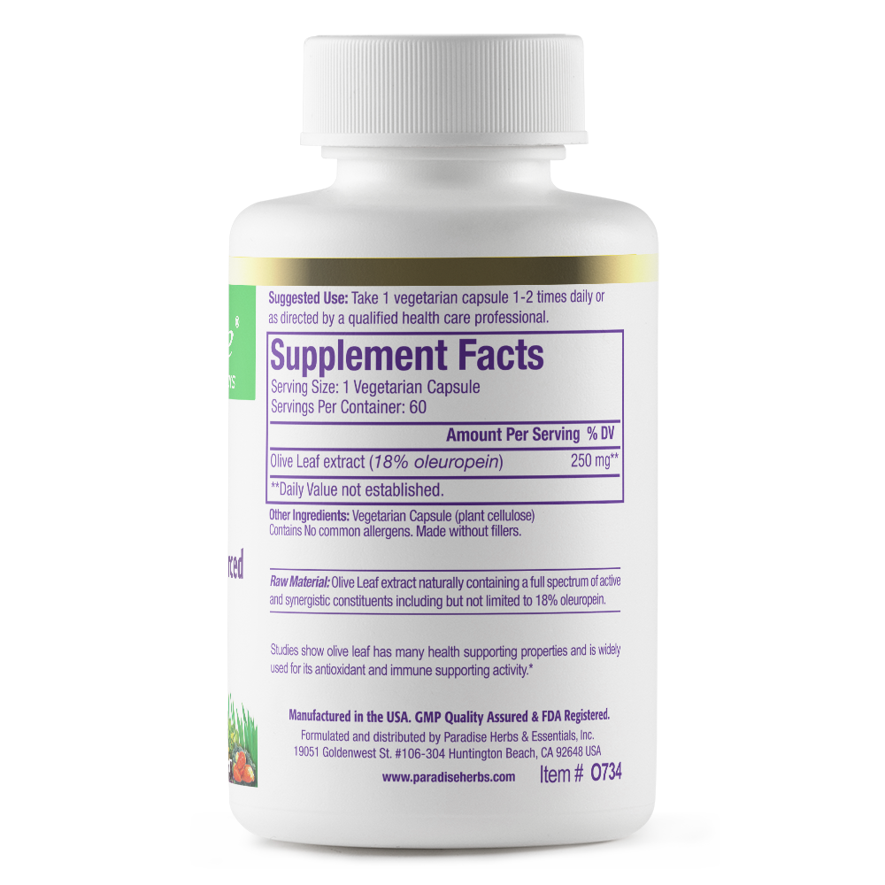 Olive Leaf 18% Oleuropein