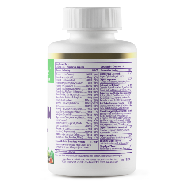 Earth’s Blend® Superfood Multivitamin No Iron Paradise Herbs