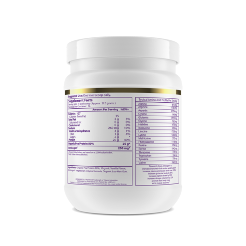 Pea Protein Vanilla Flavored side