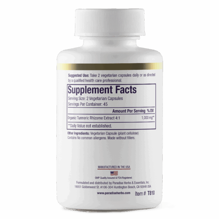 Turmeric 4 1 90ct Supp Facts