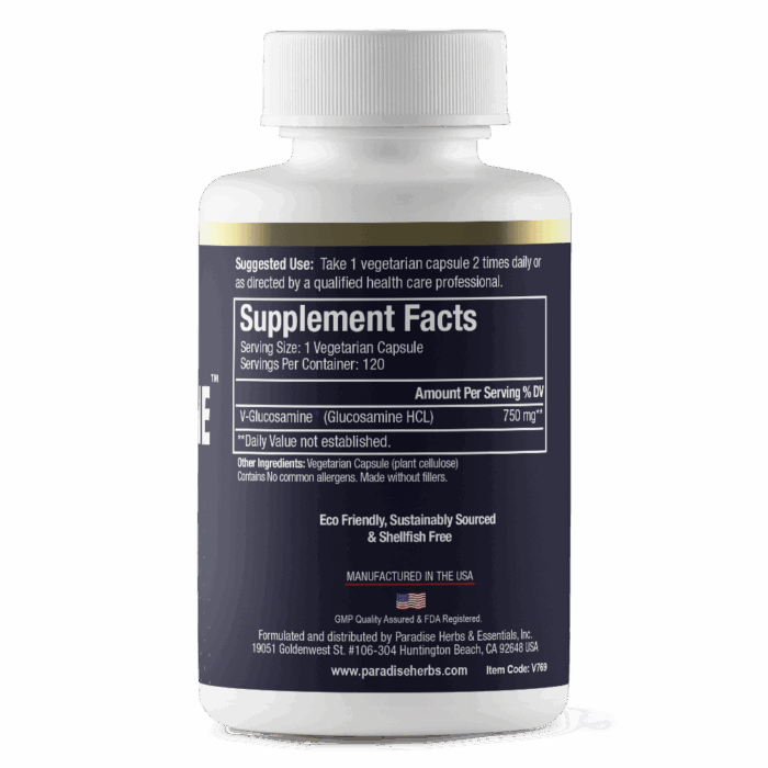 V Glucosamine 120ct Supp Facts