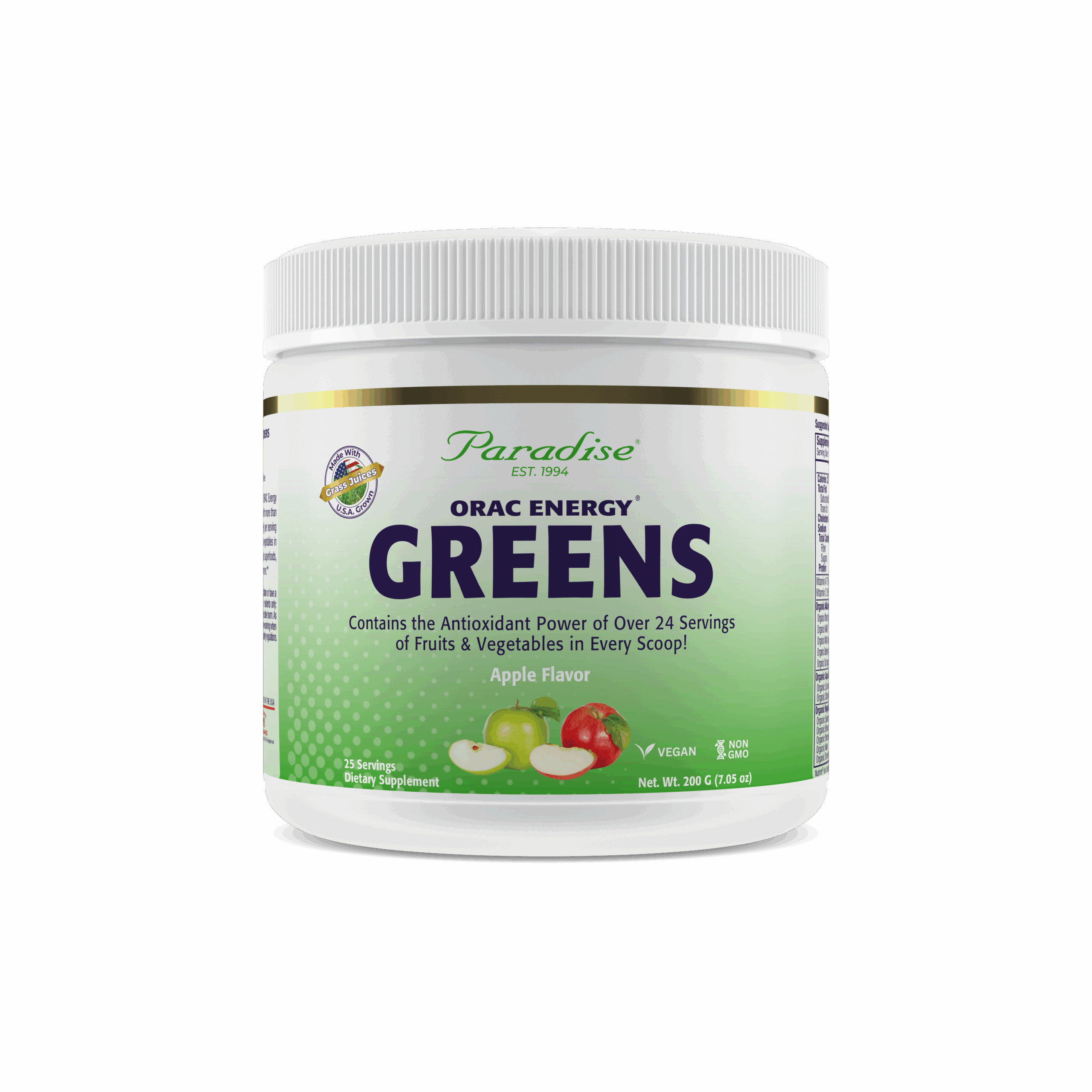 ORAC Energy Greens 25 Serving Apple 2024 Bottle Shot