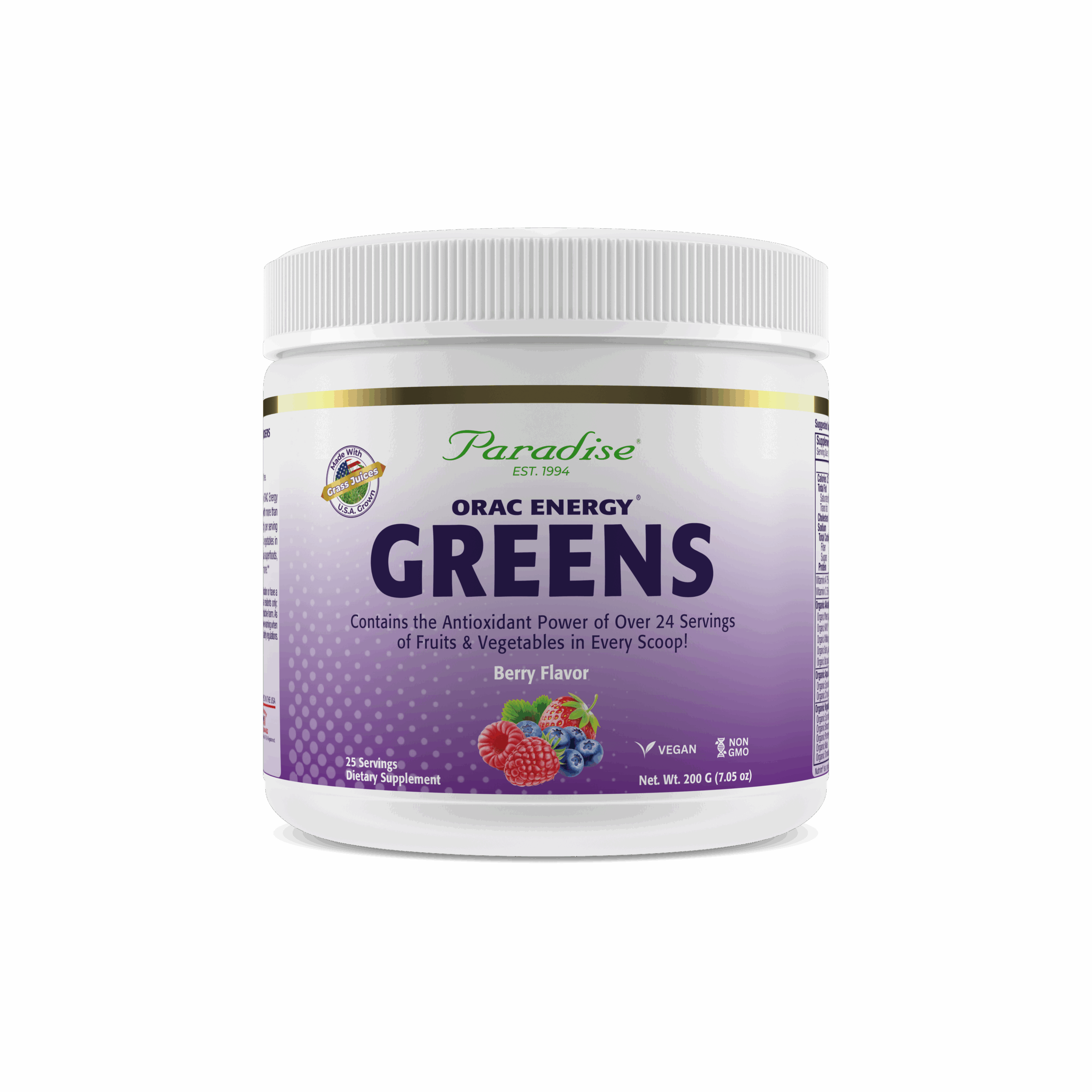 ORAC Energy Greens 25 Serving Berry 2024 Bottle Shot