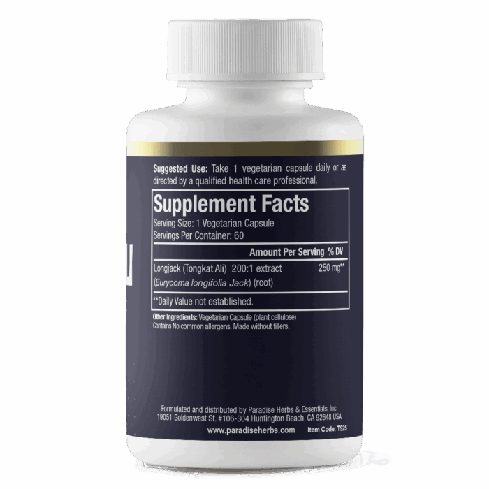 Tongkat Ali 200 1 60ct Supp Facts