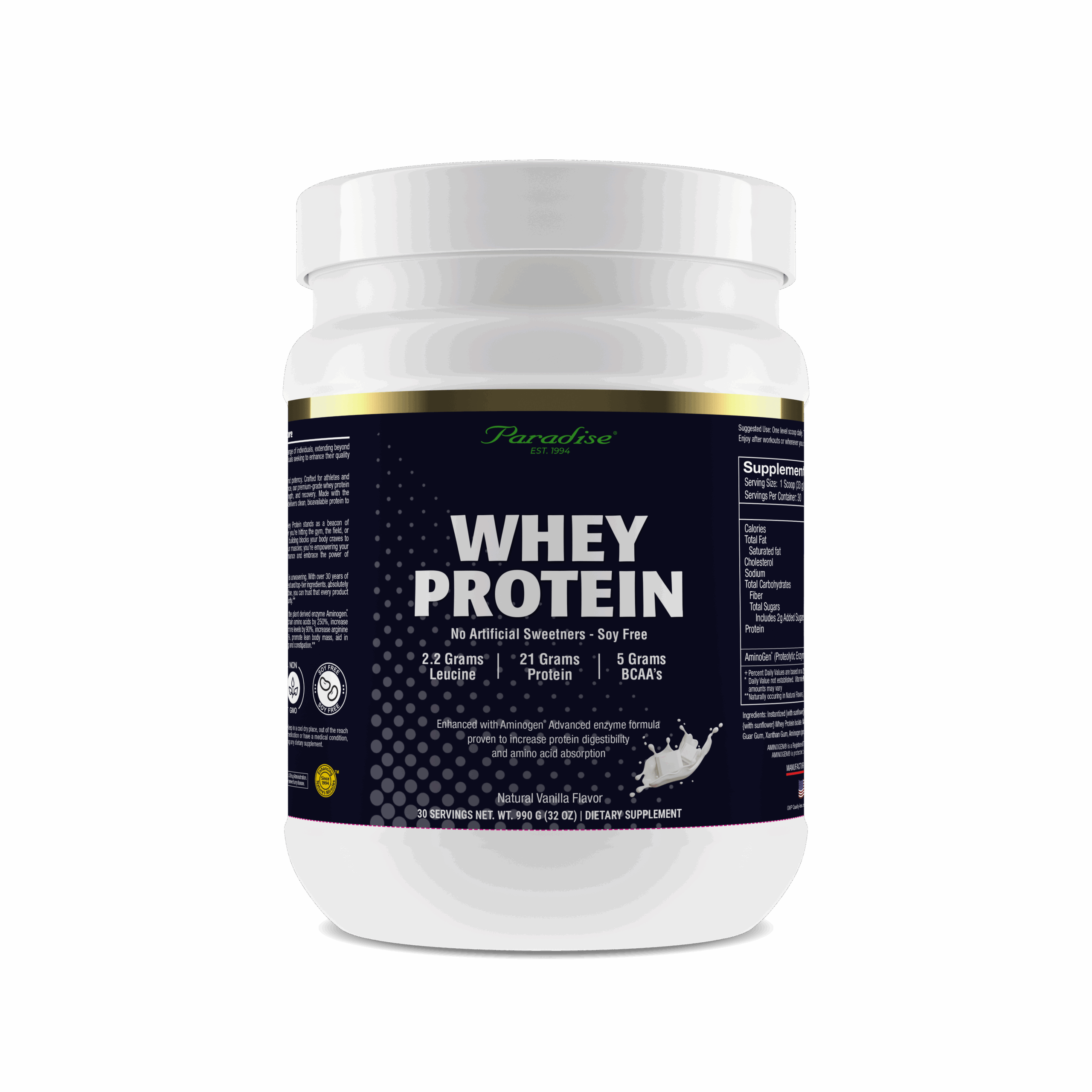 Whey Protein Vanilla 2024 Bottle Shot